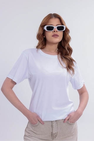 Blayn Jeans Kadın 10'lu Tişört Seti %100 Pamuk Basic Regular Fit Bisiklet Yaka Düz Renk Günlük T-shirt Siyah - Beyaz