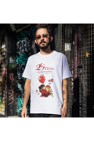 29 Ekim Çocuk Tişörtleri Unisex Beyaz T-shirt Beyaz