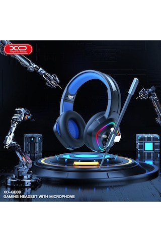 Ge08 Kulak Üstü Kablolu Rgb Işıklı Mikrofonlu Gaming Oyuncu Kulaklığı - 2 Metre - Hi-fis