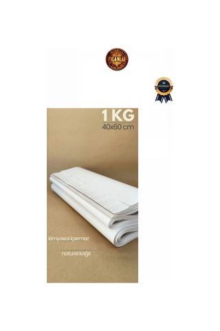 Desensiz 100 Adet 40x60 Tabak - Bardak Sarma Taşıma Taşınma Paketleme Kağıdı Hediye Paketi Beyaz 40