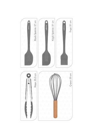Valletta Vlt1132 Fugazi 5'li Spatula Set Gri Diğer