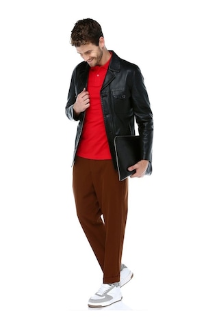 Dericlub E-1024 Hakiki Deri Erkek Ceket-Siyah