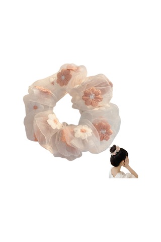 Fransız Peri Mesh Scrunchies Elastik Scrunchy Kalın Bağırsak Saç Halkaları Kızlar İçin Saç Aksesuarları Çok Renkli
