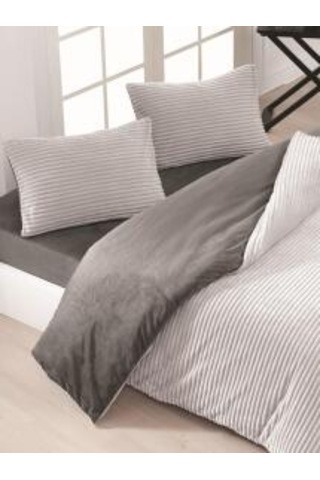 Merinos Eternıty Fitilli Nevresim Seti 4 Parça Açık Gri Acıkgrı Açık Gri