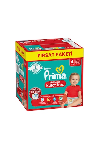 Prima Külot Bebek Bezi 4 Beden 62 Adet Maxi Fırsat Paketi