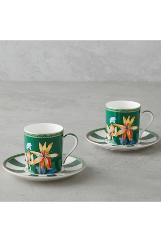 Bk Gift Emberlyn New Bone China 4 Parça 2 Kişilik Kahve Fincan Takımı 90 Ml Yeşil Şık Sunum Fincan Seti Kobitmeyencom36718 Bk Gift Diğer