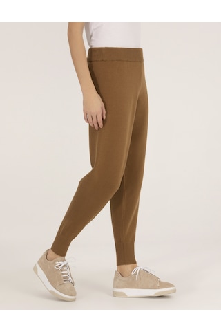 Pierre Cardin Kadın Camel Melanj Triko Pantolon 50261079-vr122 Camel Melanj