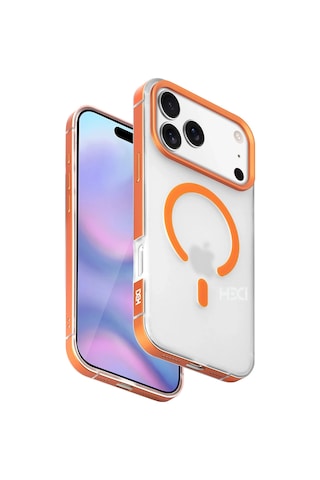 Apple Uyumlu iPhone 17 Pro Hbc-394 Himalayas Magsafe Kapak - Turuncu