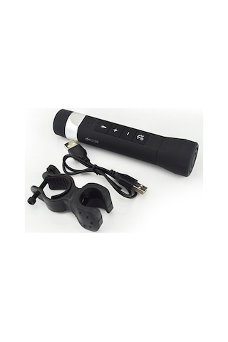 Fortunelane Bluetooth Kablosuz Hoparlör Bisiklete Montaj - Led Fenerli, Su Geçirmez, 24 Saat Pil Ömrü, Dış Mekan Hoparlörü