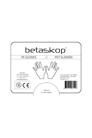 Betaskop Tek Kullanımlık Şeffaf Poşet Eldiven (50 Çift)