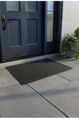 Kaymaz Taban Kauçuk Dış Mekan Paspası, Kauçuk Kapı Önü Paspası 60x80 cm Spike Mat