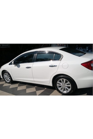 Honda Civic Fb7 Cam Rüzgarlığı Krom Çıtalı 2012 Sunplex