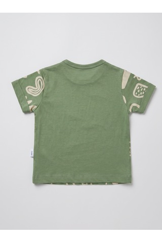 Nazar Baby Erkek Bebek Jnr Authentic Baskılı Müslin Şortlu Takım Yeşil