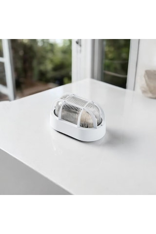 Duvar Lambası Oval Beyaz Ip44 Beyaz