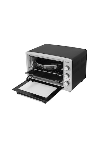 Simfer 3426 İnox Gri 34 LT Statik Mini / Midi Fırın - 4 Fonksiyon, Programlanabilir Pişirme & Isı Kontrol