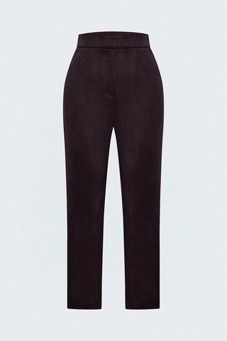 Sateen Süet Pantolon - Bordo-137999