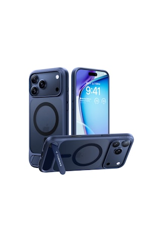 Torras Apple iPhone 17 Pro Max / 18 Pro Max Uyumlu P Stand Serisi Magsafe Kılıf Lacivert