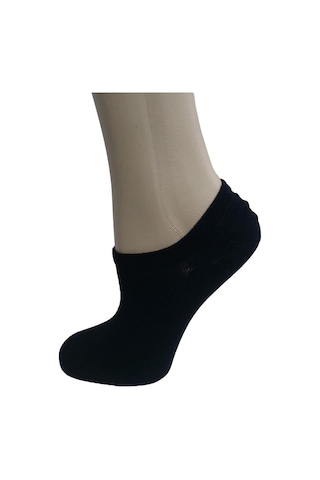 Bolero 3' Lü Kadın Bambu Kaliteli Sneakers Çorap - Siyah