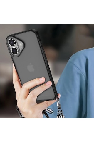 Apple Uyumlu iPhone 16 Kılıf Elegant Kapak - Lacivert - Legu-874977