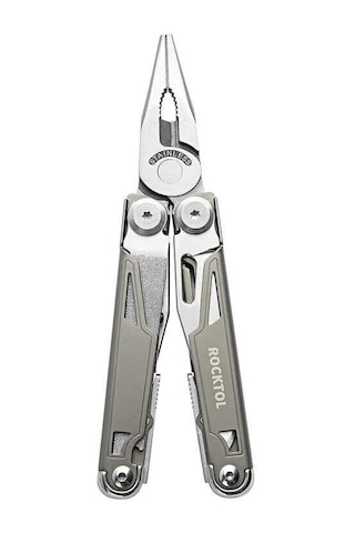 Rocktol Kamp 19 Fonksiyonlu Multitool Pense Kılıflı Gri
