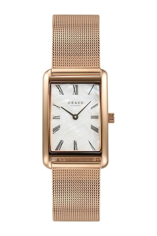 Obaku Denmark V311lxvwmv Quartz Altın Rengi Hasır Kordon 24 Mm Kadın Kol Saati Altın