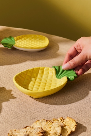 Karaca Pineapple Çerezlik 14 Cm Sarı