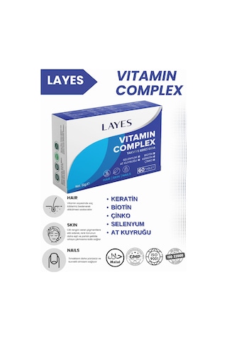 Layes Hair Vitamin Complex 60 Tablet Biotin Saç Vitamini
