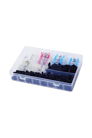 Aubyhe Su Geçirmez Kaynaklı Isı Daraltmalı Bağlantı Terminaleği Seti 400 Adet Kırmızı:40, Mavi:40, Beyaz:30, Sarı:15, Siyah:275 Kutulu