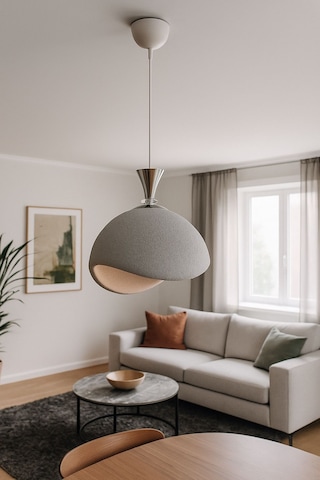 3d İskandinav Tarz Salon Oturma Odası Beton Avize Plastik Gri