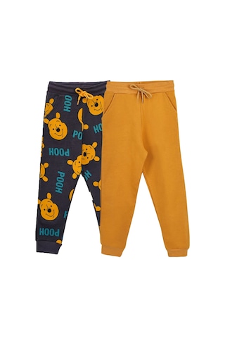 Zuzunga 2'li Basic Şardonlu 2 İplik Eşofman Set Winnie The Pooh - Hardal Hardal