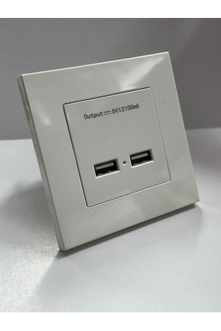 Usb Duvar Prizi 2 Port 220 Volt Usb Çevirici 2 Li Usb Duvar Prizi