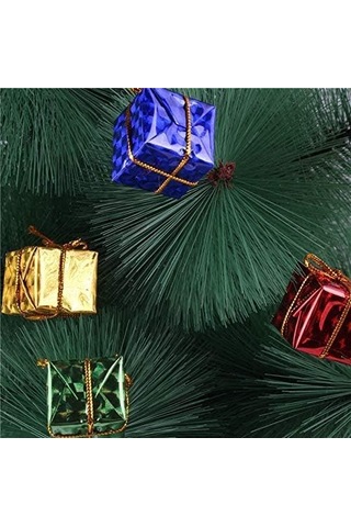 12 Adet Yılbaşı Ağacı Süsü Küçük Hediye Kutuları Asılı Süslemeler Mini Noel Folyo Kutuları El Yapımı Hediye Kutuları Noel Ağacı Süslemeleri Çeşitli Renkler
