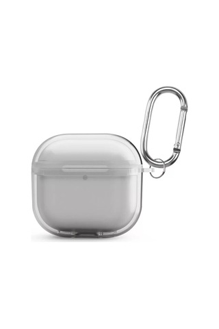 Apple Uyumlu AirPods 4 Kılıf Airbag 42 Metal Askı Aparatlı Kapak Kulaklık Kılıfı Estetik Ve Maksimum Koruma Beyaz