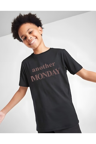Uyguntarz Çocuk Another Mondaybaskılı Pamuklu Tshirt Siyah