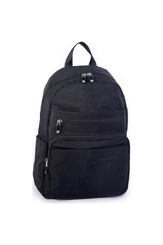Nas Bag Unisex Büyük Boy Çok Gözlü Su Geçirmez Sırt Çantası Siyah