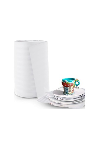 Alizon 50 Cm X 50 Mt Köpük Ambalaj Rulosu, Koruma Sağlayan Taşınma Malzemesi, Tabak Bardak Koruma Köpüğü Beyaz