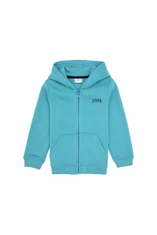 U.S. Polo Assn. Erkek Çocuk Mint Örme Fermuarlı Kapüşonlu Hırka 50313852-VR152