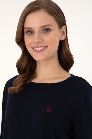 U.S. Polo Assn. Kadın Lacivert Bisiklet Yaka Kazak 50297133-VR033