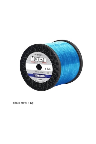 Mercan Standart 1 KG Mavi Bobin Misina