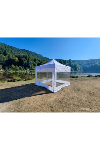 3x3 M 30 Mm Gazebo Tente Kış Bahçesi Beyaz
