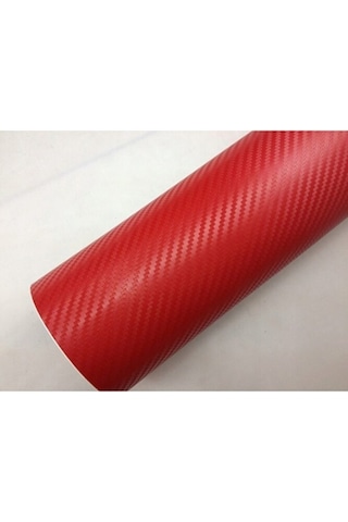 152cmx1mt Kırmızı Karbon Folyo 3d Hava Kanallı Araç Kaplama Fol