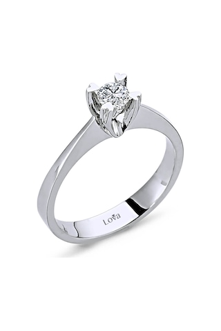 Lova F Renk 0,22 Karat Pırlanta Tektaş Yüzük - 1030082