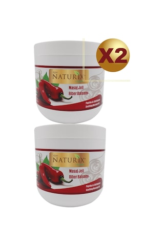 Naturix Paprika Biberli Balsam Masaj Jeli 500 ML 2'li