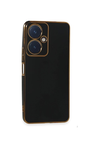 Uryport Vivo Y27 Kılıf Volet Silikon - Siyah
