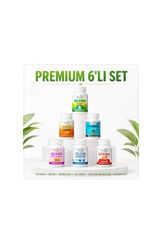 İlim B12 + Biotin + Bromelain + Calcium + Collagen Magnesium 5 x 60 Kapsül + Relaxon 30 Bitkisel Kapsül