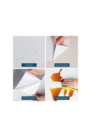 Mermer Desenli Masa Tezgah Mutfak Su Geçirmez Yapışkanlı Folyo Sticker Kahverengi 5x0,6m Hmngo48-ıeg Çok Renkli