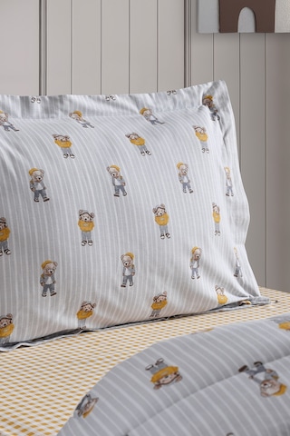 Teddy Next Comforter Set Tek Kişilik Pembe - Gri