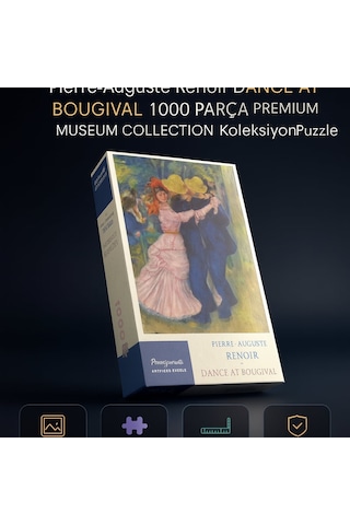 Pomegranate Artpiece Puzzle Pierre-auguste Renoir Dance At Bougival 1000 Parça Premium Museum Collection Koleksiyon Puzzle