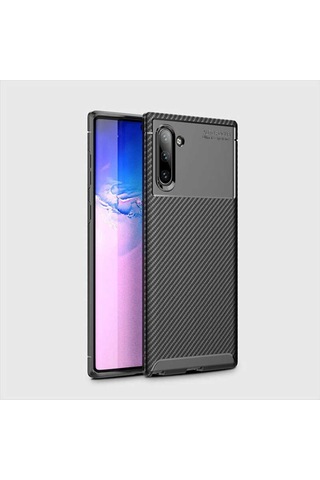 Samsung Uyumlu Galaxy Note 10 Kılıf Zore Negro Silikon Kapak-Siyah