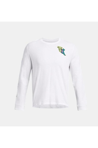 Erkek Ua Launch Uzun Kollu 1384195-100 Beyaz